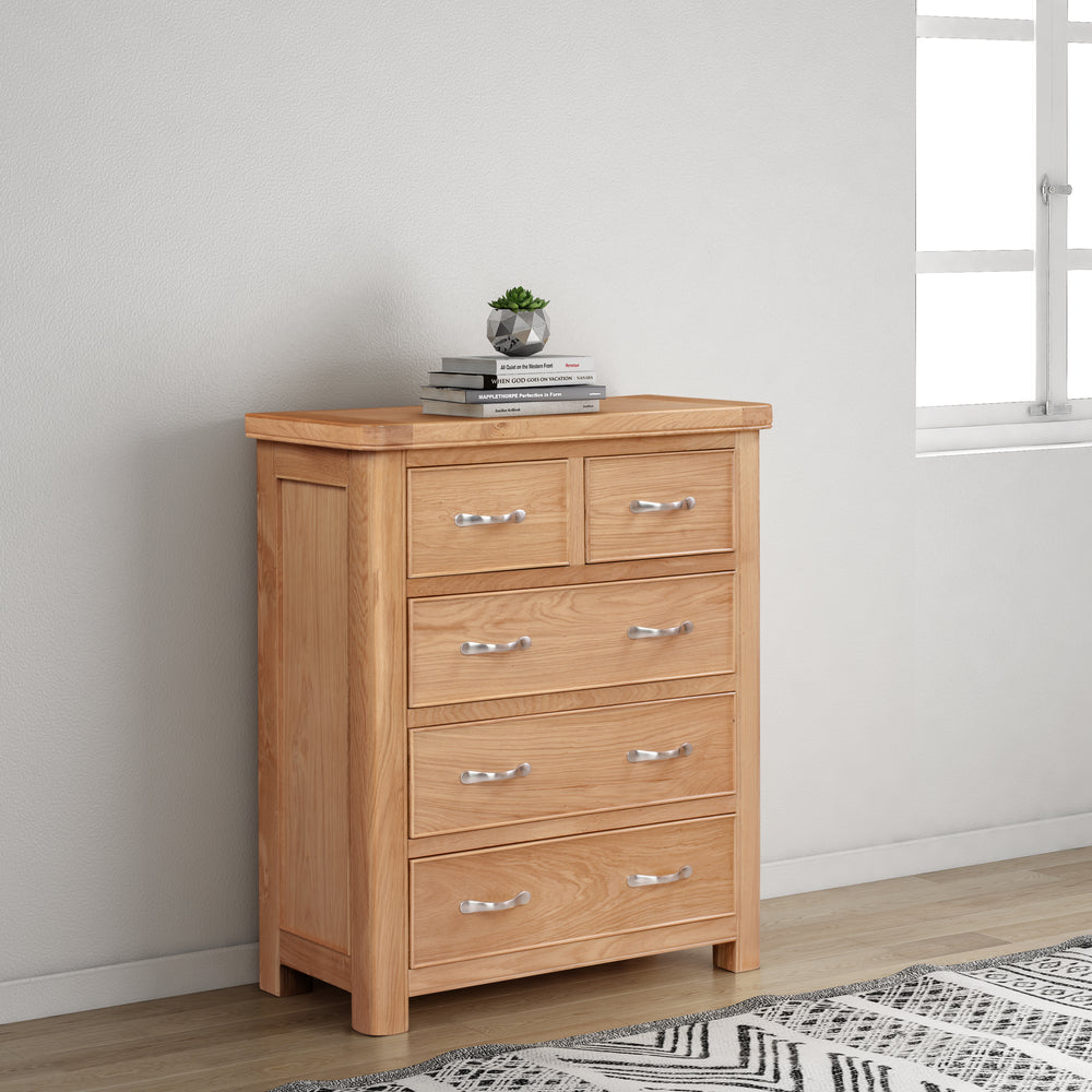 Stow Oak 2 Over 3 Chest of Drawers