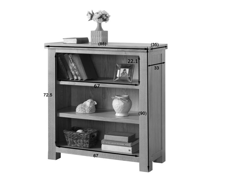 Milan Low Bookcase