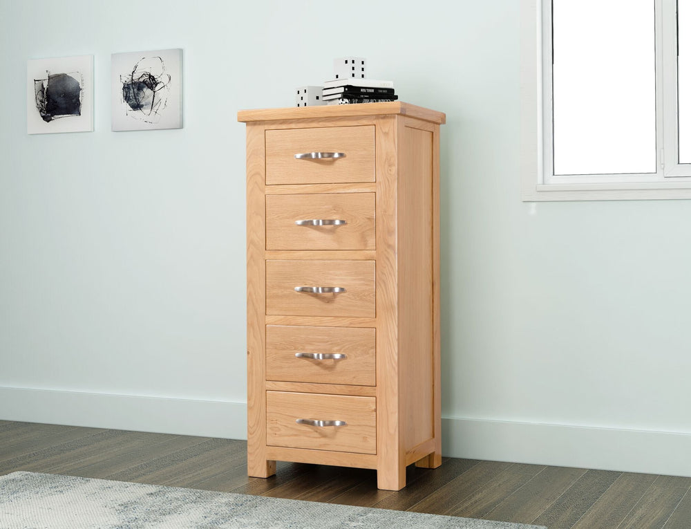 Milan 5 Drawer Tall Chest