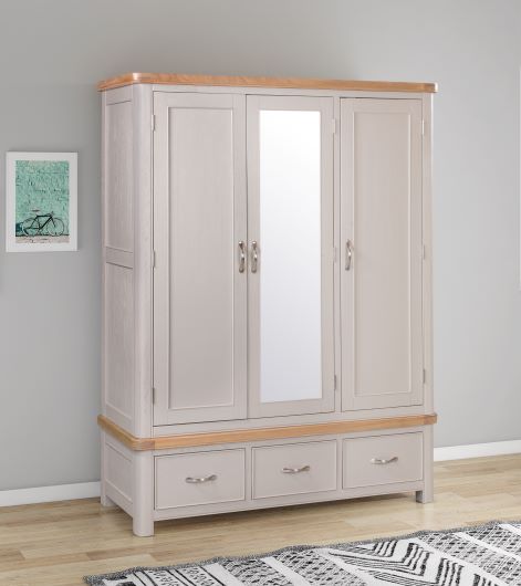 Stow Painted Triple Wardrobe
